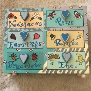 Wooden Jewelry Box, fun colors